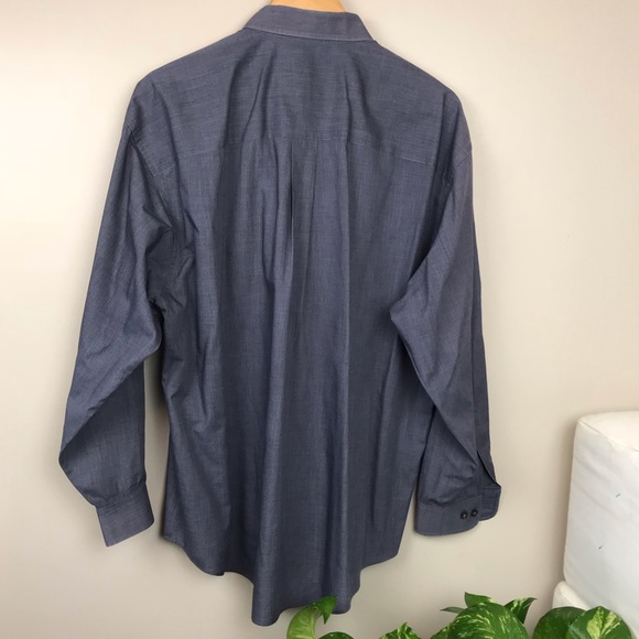 Men’s Gray Large Van Heusen Dress Shirt - Picture 4 of 4